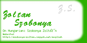 zoltan szobonya business card